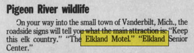 Elkland Motel - Oct 10 1993 Article (newer photo)